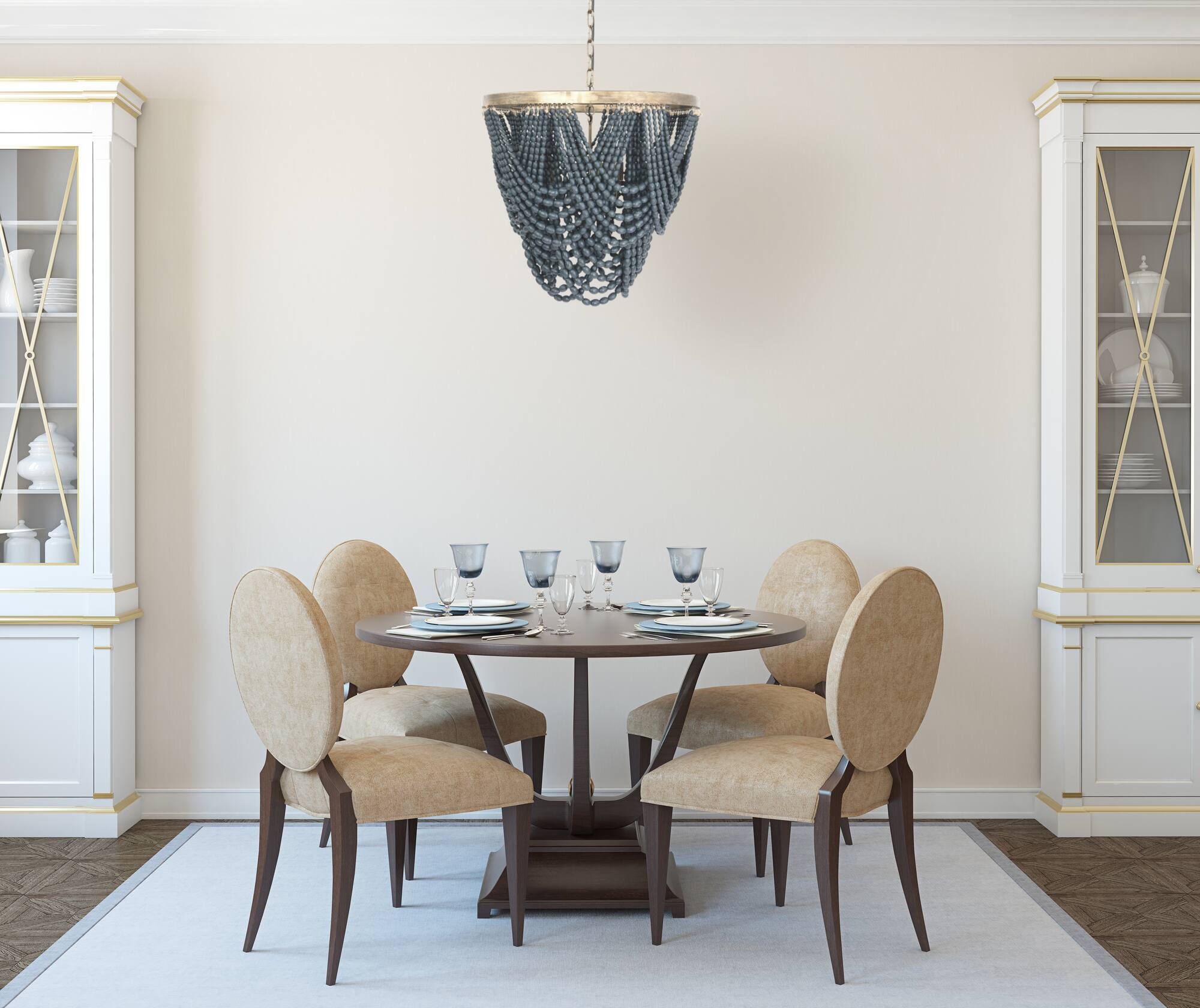 Hello Honey® 26" 2-Tier Draped Wood Bead Chandelier